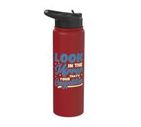 Look in The Mirror Thats Your Competition Motivation Stainless Steel Insulated Water Bottle