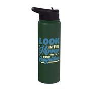 Look in The Mirror Thats Your Competition Motivation Stainless Steel Insulated Water Bottle