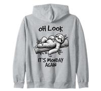 Look It's Monday Again, Funny Sloth Gifts, Men Woman Kids Zip Hoodie