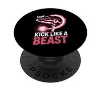 Look Like A Beauty Kick Like A Beast Martial Arts PopSockets Adhesive PopGrip
