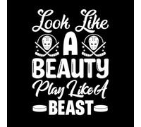 Look Like a Beauty Play Like a Beast Wall Stickers Paster Paper 50.4x69.6cm Removable Without Leaving Glue White