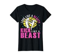 Look Like Beauty Kick Like Beast Kickboxer Athletic Girl T-Shirt