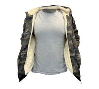 look now FLEECE LINED Ex Store Mens Sherpa Thermal Hooded Fur Jackets Thick EXTRA Warm 24 (UK, Alpha, XXL, Regular, Regular, 272 - Black Camo)