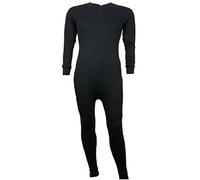 look now Mens All In One PREMIUM ZIP Baselayer Thermal Play Jumpsuit Underwear BodySuit (Baselayer - Black, Large)