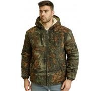 look now Mens Camo Sherpa THICK Jacket Fleece FUR Lined quilted Jungle Fishing Warm cosy (UK, Alpha, M, Regular, Regular, TH - Jungle Sherpa)