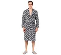 look now Mens EX STORE Dressing Gown Hooded Snuggly Luxury Thermal Fluffy Soft Cozy Robes