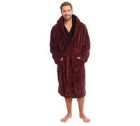 look now Mens EX STORE Dressing Gown Hooded Snuggly Luxury Thermal Fluffy Soft Cozy Robes (UK, Alpha, L, Regular, Regular, 31908 - Gown)