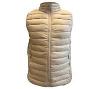 look now Mens EX STORE Sleeveless GILETS Body Warmer Puffer Quilted Padded Bomber Jackets (UK, Alpha, S, Regular, Regular, 1311 - Stone)