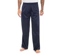 look now Mens Plain Striped Silky Jogging Bottoms Joggers Gym Sports Tracksuit Pants Trousers (Medium, 3967 No Strip - Navy)