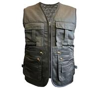 look now Mens Quilted Waistcoat Thermal LINED Thick Multi Pockets Fishing Hunting (as8, alpha, l, regular, regular, 681 - Black, Large)