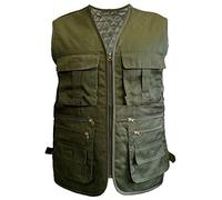 look now Mens Quilted Waistcoat Thermal LINED Thick Multi Pockets Fishing Hunting (as8, alpha, m, regular, regular, 681 - Khaki, Medium)