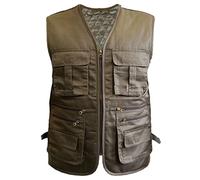look now Mens Quilted Waistcoat Thermal LINED Thick Multi Pockets Fishing Hunting (as8, alpha, m, regular, regular, 681 - Stone, Medium)