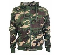 look now Mens Womens FUR Fleece LINED Camouflage Thick Thermal Jacket Hooded Fur Sherpa (UK, Alpha, XL, Regular, Regular, CB - Brown Camo)