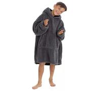 look now Oversized Hoodie Women | Sherpa Fleece Hoodie | Unisex Wearable Blanket Robe with Hood | Ultra Soft Warm Winter Loungewear | Plush Hooded Blanket (411239 - Charcoal, 7-14 Years (One Size))