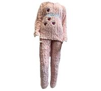 look now THICK Womens Ladies FLUFFY Pyjamas Supersoft Heavy Long Sleeve Nightwear pyjamas (UK, Alpha, L, Regular, Regular, 98812 - Pink)