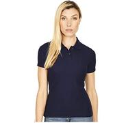 look now Women Ladies Premium Plain Polo Shirt Pique T-Shirts Regular Work Casual Cotton (Medium (12), Navy)