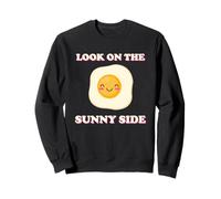 Look On The Sunny Side Easter Egg Fried Scrambled Kawaii Pun Sweatshirt