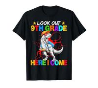 Look Out 9th Grade Here I Come T Rex Dinosaur Back to School T-Shirt
