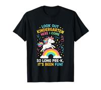 Look Out Kindergarten Here I Come - Unicorn School Fun T-Shirt