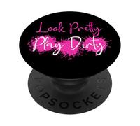 Look Pretty Play Dirty Mud Run Team Muddy Race Team Matching PopSockets Adhesive PopGrip