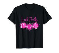 Look Pretty Play Dirty Mud Run Team Muddy Race Team Matching Value Graphic T-Shirt, Men, Black, L