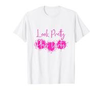 Look Pretty Play Dirty Mud Run Team Muddy Race Team Matching Value Graphic T-Shirt, Men, White, M