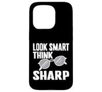 Look smart think sharp Eyeglass Case for iPhone 15 Pro