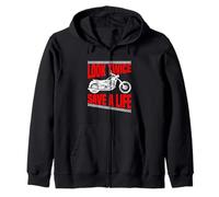 Look Twice Save A Life - Motorcycle Awareness Zip Hoodie