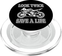Look Twice Save A Life Motorcycle Safety PopSockets PopGrip for MagSafe