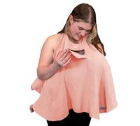 LOOKEE LOOKY Nursing Covers -100% Muslin Organic Cotton - Breathable - Beautiful - Complete Privacy - Made by a Mother - USA Company - "Tusha" (Peach)