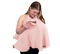 LOOKEE LOOKY Nursing Covers -100% Muslin Organic Cotton - Breathable - Beautiful - Complete Privacy - Made by a Mother - USA Company - "Quinn" (Pink)