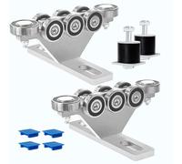 LookFox 6+2 Wheel Hoist Trolley with Roller Limit, Unistrut Trolley Kit for Electric Hoist, Anti-Lock & Anti-Fall, Use with All 1-5/8" Wide or Taller Strut Channel, for Garage/Workshop Silent Systems