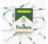 LookGoodGolf Par Darts Premium Bamboo Golf Tees, Pack of 10 | 83mm (3.25") Cigarette-Style Packaging - Durable, Eco-Friendly | Memorable Gift for Golfers, Iconic Packaging