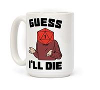 LookHUMAN Dungeon & Dragons Coffee Mug - Funny Coffee Mugs Adult Humor, Double-Sided Print Ceramic Coffee Cups for Tabletop Game Lovers, Dishwasher Safe Novelty Coffee Mugs for Women & Men, 15oz