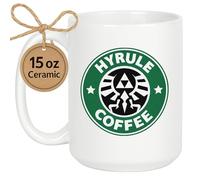LookHUMAN The Legend of Zelda Coffee Mug, Large Coffee Cup | Cute Coffee Mug for Men Women, Double-Sided Gaming Theme Ceramic Coffee Cups, Dishwasher & Microwave Safe, Gamer Gift | Latte/Tea Mug 15oz