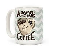 LookHUMAN Twin Peaks Coffee Mug - Unique Coffee Mugs for Coffee Lovers, Double Sided Print Ceramic Coffee Cups as TV Show Inspired Mug, Dishwasher Safe Novelty Coffee Mugs for Women & Men, 15oz