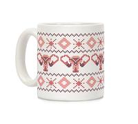 LookHUMAN Uterus Mug - Funny Adult Humor, Double-Sided Print Ceramic Cup for Mother or Girl Gifts, Novelty Mug for Women & Men, Unique 11oz Coffee Cup