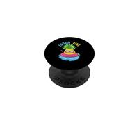 Lookin' Pine Swimming Pineapple Tropical Aloha Hawaiian PopSockets Adhesive PopGrip