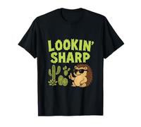 Lookin' Sharp Cottagecore Hedgehog Nature Design T-Shirt