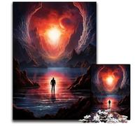 Looking at The World Alone Jigsaw Puzzles for Adults, 1000 Piece Wooden Jigsaw Family Activity, Brain Teaser, Home Decor, 1000 PCS(75x50cm)