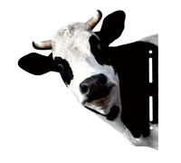Looking Cow - Look Animal Statue | Metal Funny Cattle Statue | Iron Yard Art Cattle | Modern Law Ornaments | 11.81 Inch Artworks Decoration For The