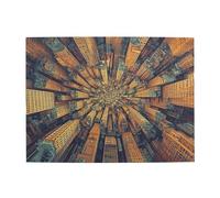 Looking Down At The Tall Buildings Wooden Puzzle 500 Piece Jigsaw Puzzle for Adults Challenging Puzzle for Game Size 15"x20.4"