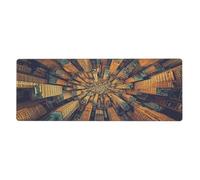 Looking Down At The Tall Buildingsfloral Print Mousepad Laptop Keyboard Mat Large Mouse Pad With Stitched Edges Long Non-Slip Rubber Base Spring Desk Pad For Office Home Desk Decor, 31.5" X 11.8"