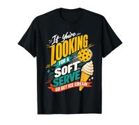 Looking for A Soft Serve Pickleball Ice Cream Value Graphic T-Shirt, Men, Black, XL