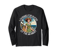 Looking for Ducks at The Moment Pearls Dress Cruise Duck Fun Long Sleeve T-Shirt