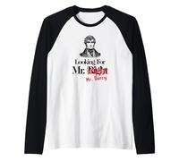 Looking for Mr. Darcy Black Print Funny Raglan Baseball Tee