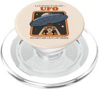 Looking For My UFO To Get Me Out Of Here (Retro Graphic) PopSockets PopGrip for MagSafe