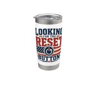 Looking for the Reset Button American Flag Stainless Steel Insulated Tumbler