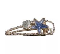 Looking for the sea to build a dream ~ cute starfish hairpin fairy blue side duckbill clip bangs broken hair Joker small hairpin female