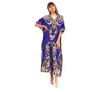 Looking Glam Full Length Maxi Long Kaftan Chain Print - Purple 40001